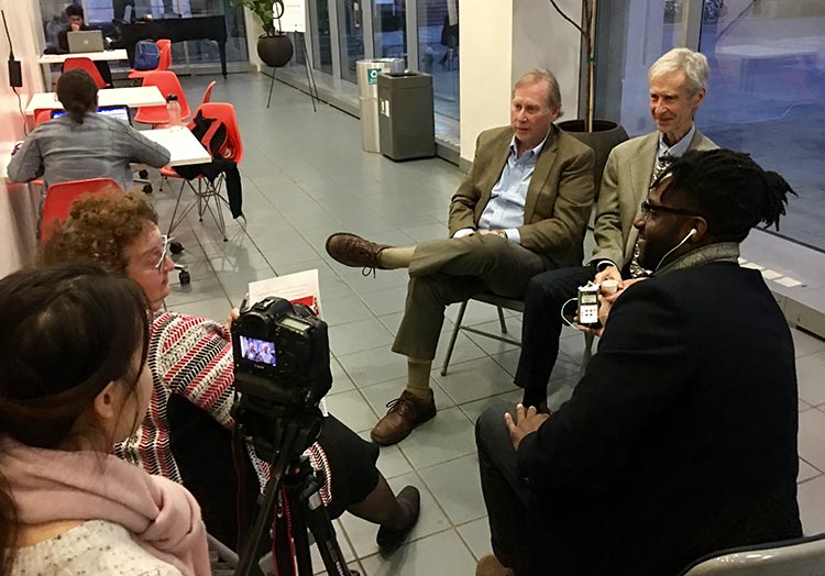  Cindi Li, Assistant (with camera), Mari, John, Hugh and Sheldon Smith, Director (sound), Creative Web & Media Services