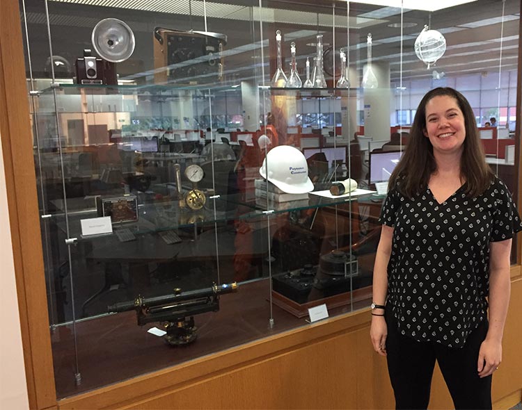  Lindsay Anderberg in the Bern Dibner Library during Hugh's visit in June 2017