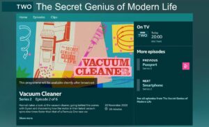 BBC Two: Vacuum's and Bakelite and it's role in modern life